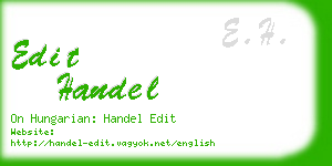 edit handel business card